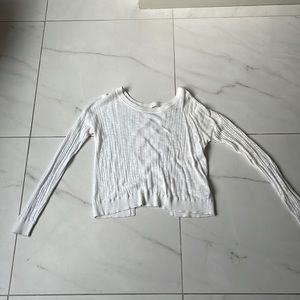 NWOT Feel The Piece One Size Fit's All White Long Sleeved With Back Detail. 🤍